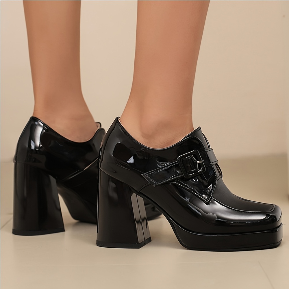 Elegant Women's Slip-On Loafer Shoes - Square Toe 3