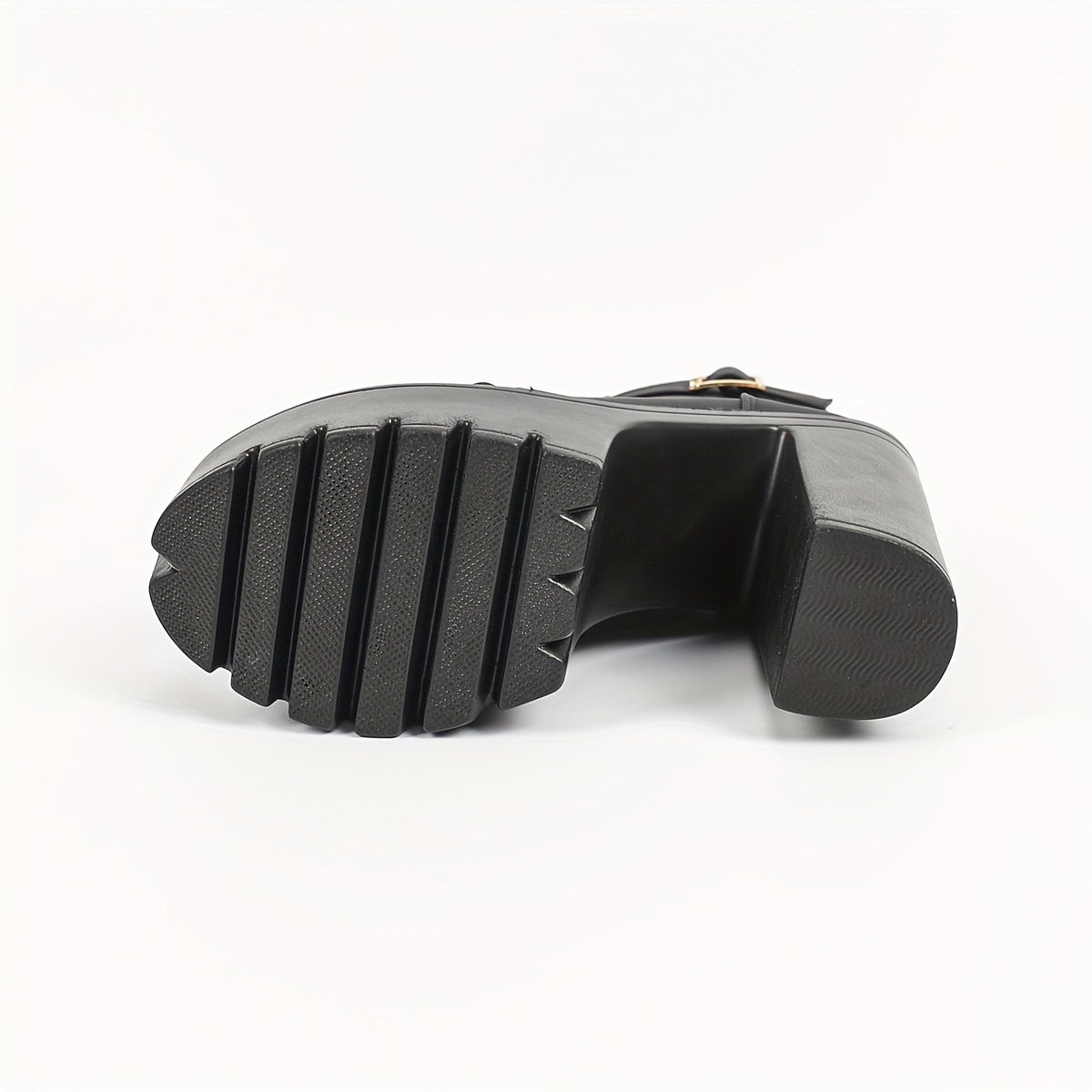 Women's Punk Style Platform Ankle Boots with Chunky Heel, Lace-Up Metal Buckle - Perfect for Parties & Casual Attire