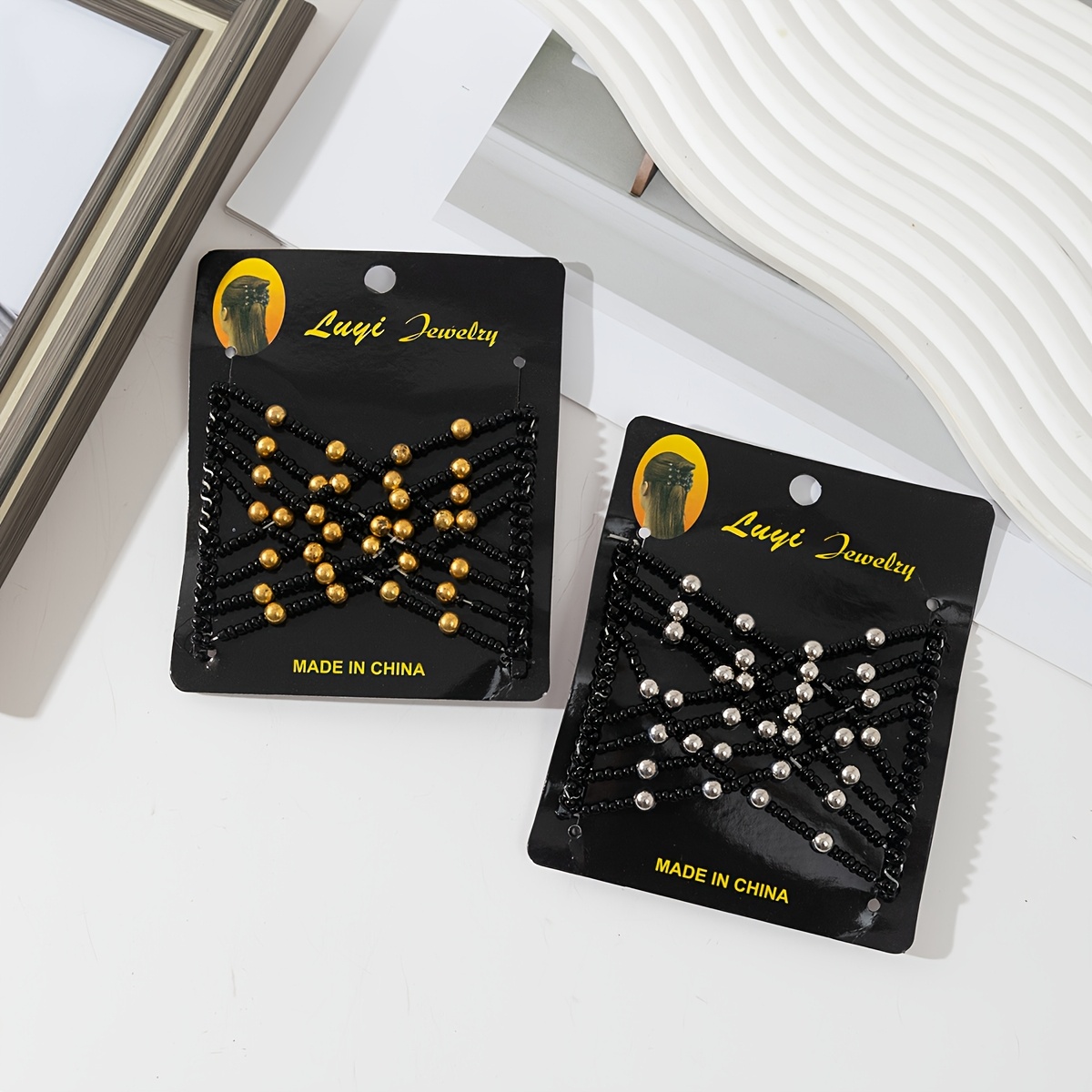 TEMU 2pcs Nouveau Peigne à Cheveux Créatif Polyvalent avec Perles, Barrette à Cheveux pour Queue de Cheval et , Peigne Magique pour Coiffure