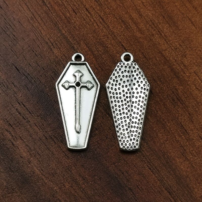 21pcs Halloween Coffin Pendant Charm Set