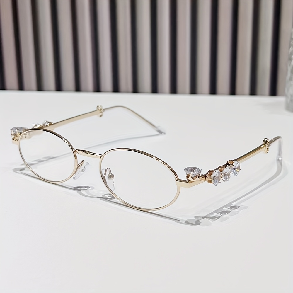 y2k studded high end texture oval small frame - Temu United  display picture 1
