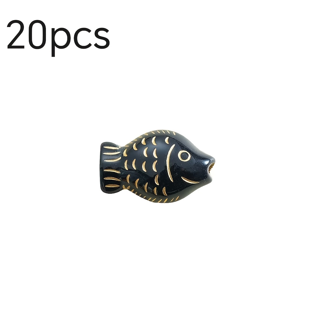 TEMU 20pcs Vintage Baroque Golden Small Fish Charms Beads For Jewelry Making, Jewelry Findings, Necklace Pendants Additions