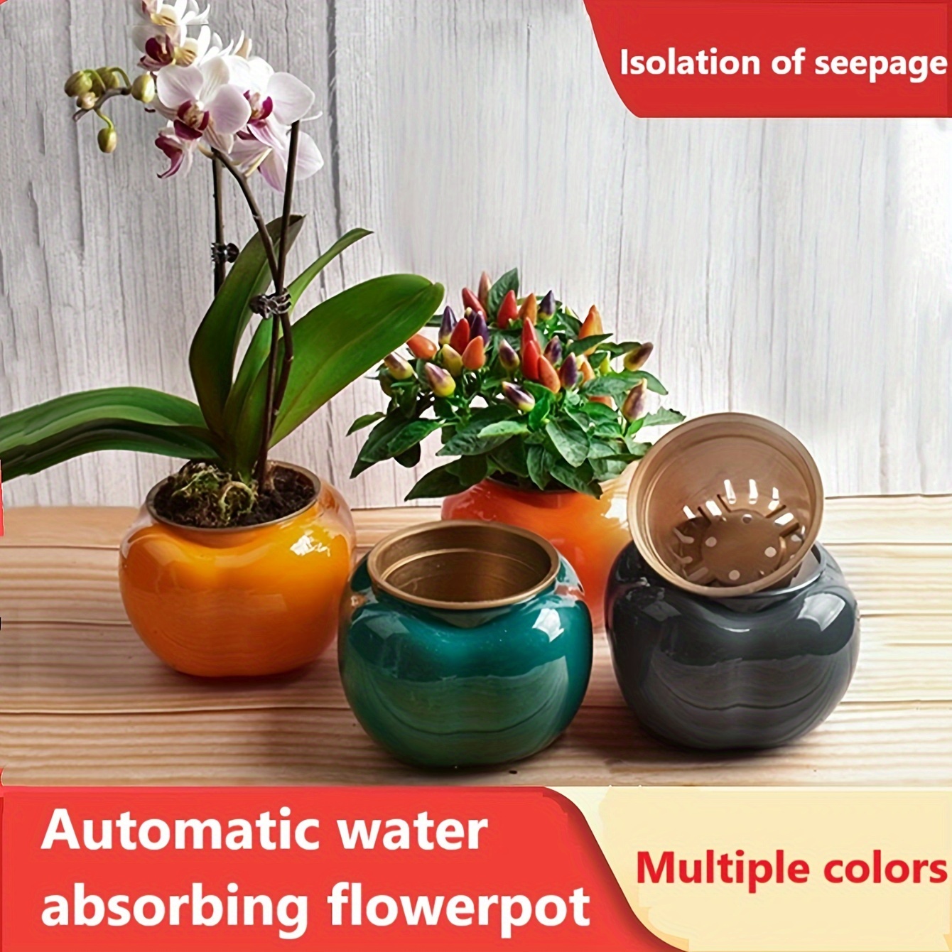 

[customer ] Self-watering Planter - Decorative Artistic For Indoor/outdoor Use, Bonsai & Lawn Care, Includes Multiple Components