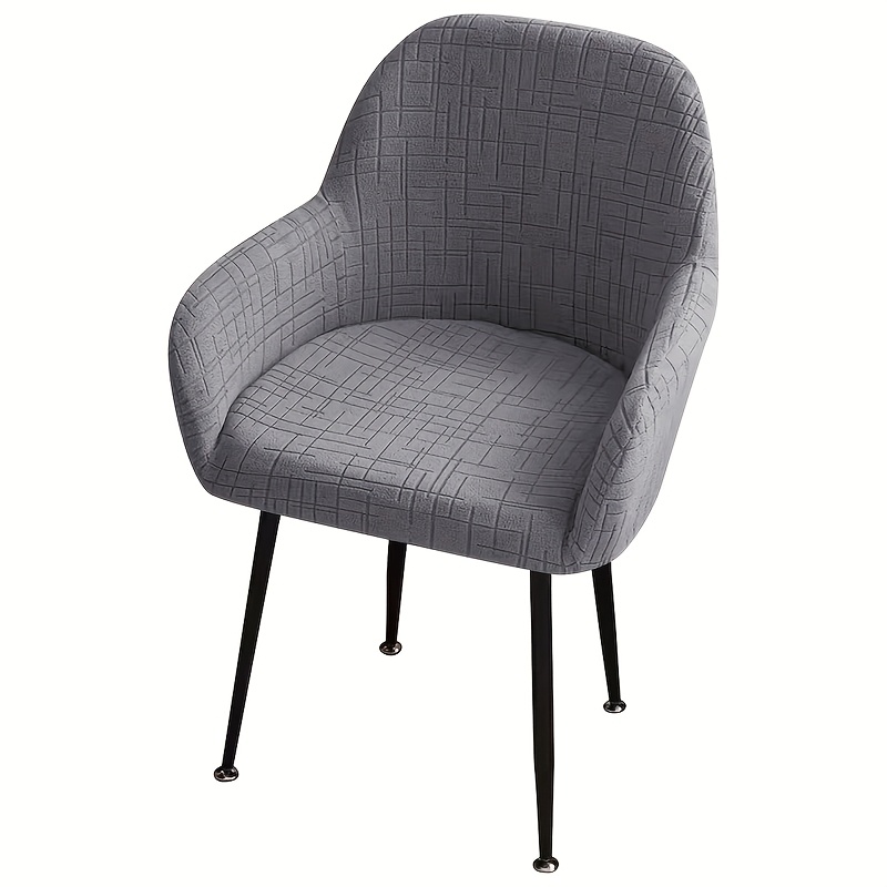 Image of 1pc Elastic And Weft Floral Jacquard High Armrest Chair Cover Swivel Chair Cover Hotel Home Dining Chair Cover