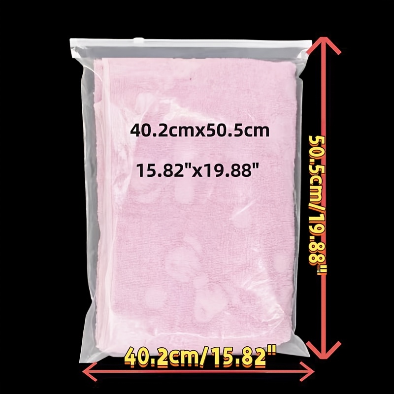 TEMU 60pcs Thick Transparent Zipper Clothing Bags, Travel Storage Bags, Underwear Ziplink Bags, Suitable For Family Travel, Business Trips, Storage