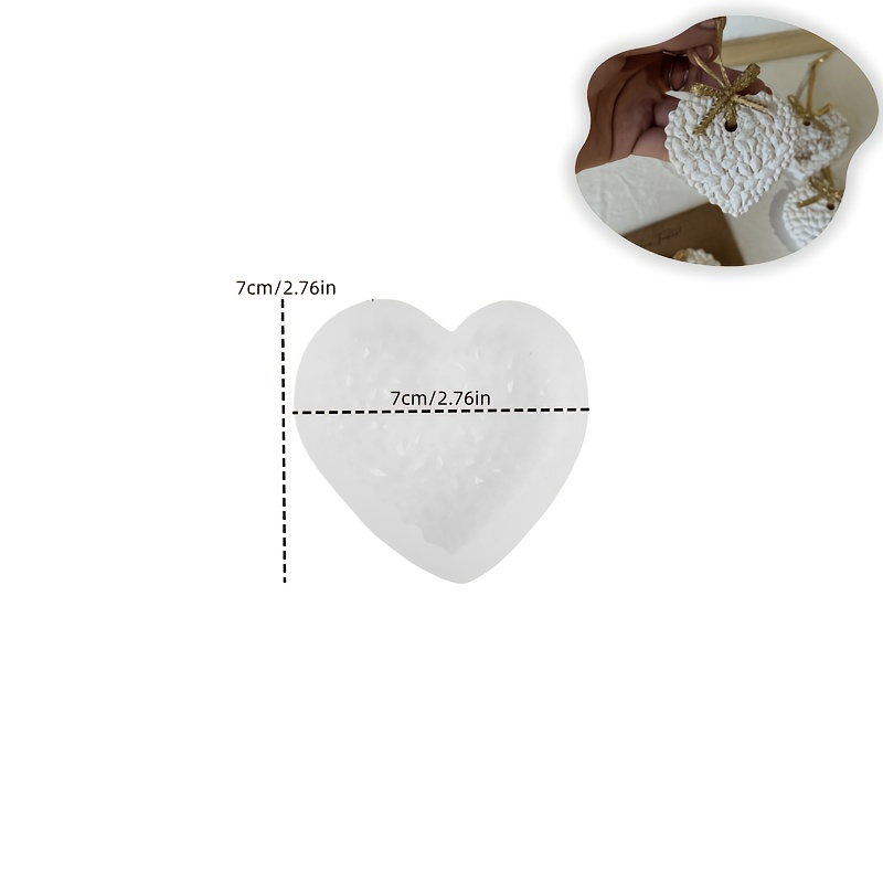 E-shop DIY Harz-Silikon-Schmuckform . Muster Herzförmiger Anhänger Epoxidharzformen DIY Liebes-Schlüsselanhänger-Formen Handgemachte Gips-Listenform
