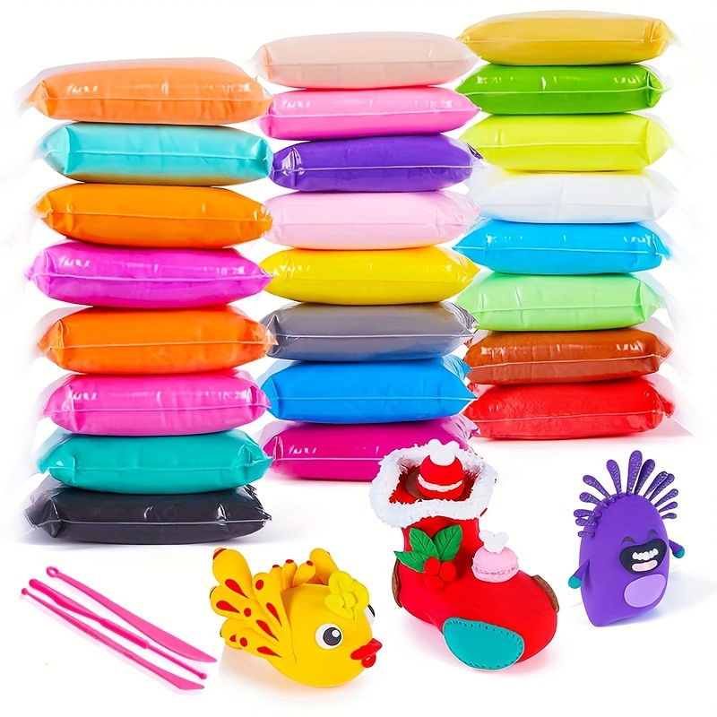 

12 Colors air Dry Clay, Magical Ultra Light Artist Studio Plasticine Toy, Safe And Non-toxic Modeling Clay Easter Gift