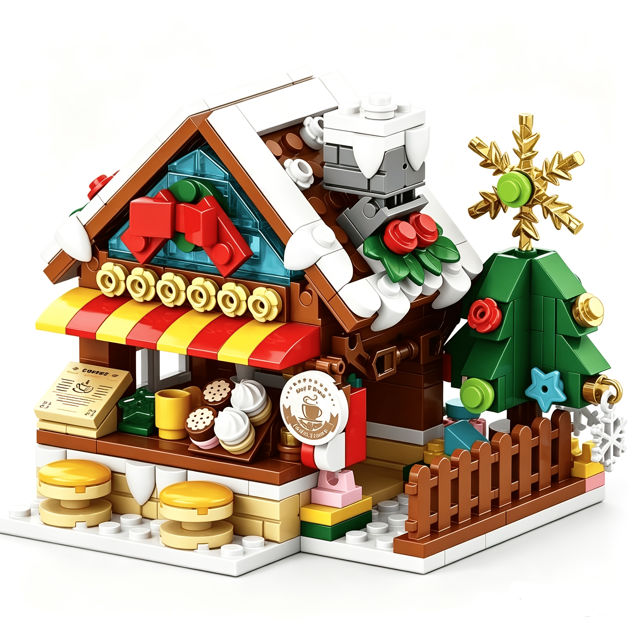 TEMU The Christmas Building Block Set Features Rich And Realistic Details, Offering A Stress- And Assembly Process. While Building, You'll Skills And