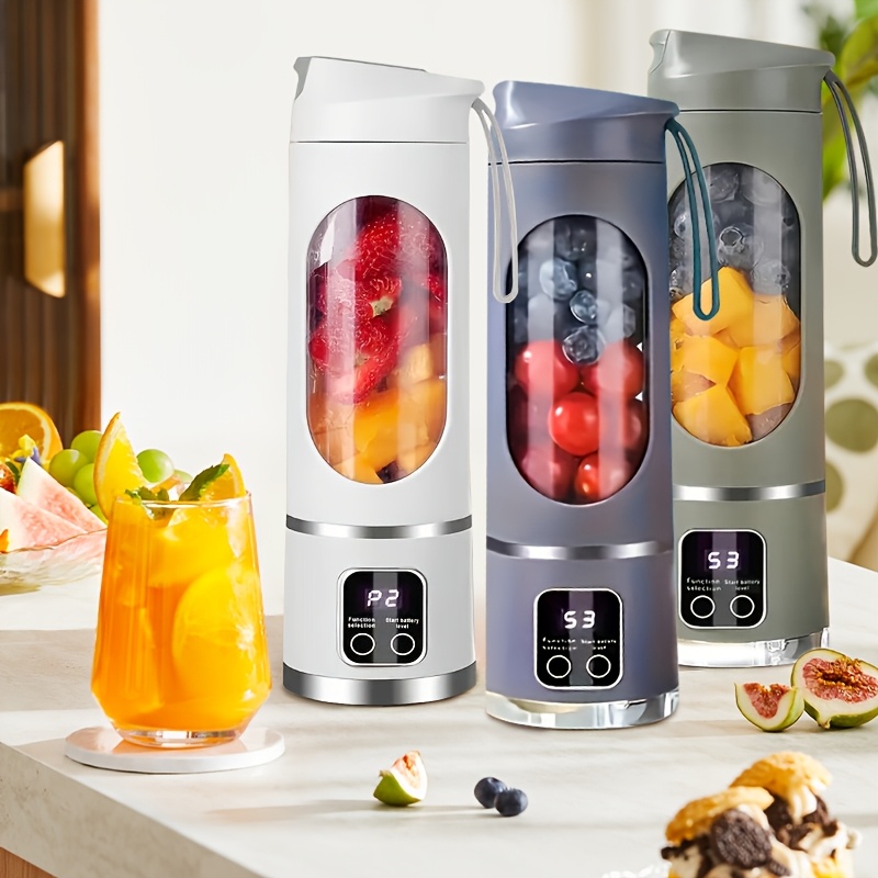 USB-wiederaufladbarer tragbarer kabelloser Mixer Handentsafter – leicht zu reinigen * für Smoothies, Milchshakes frische Fruchtsäfte – Fassungsvermögen von 10* bis 16,91oz, mit Digitalanzeige – Ideal