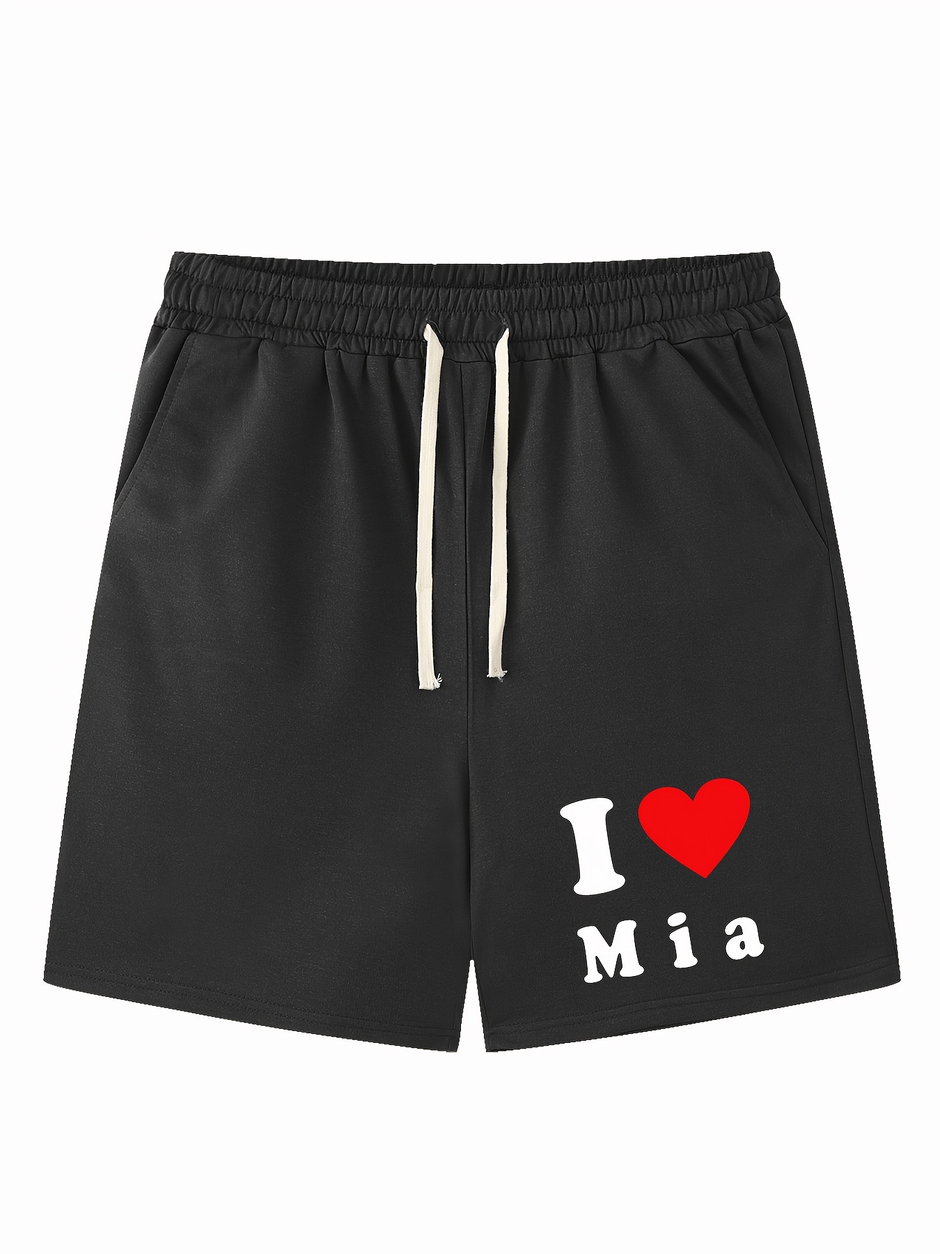 Love Mia Print Men's Drawstring Pants Loose Casual Trousers - Temu Canada