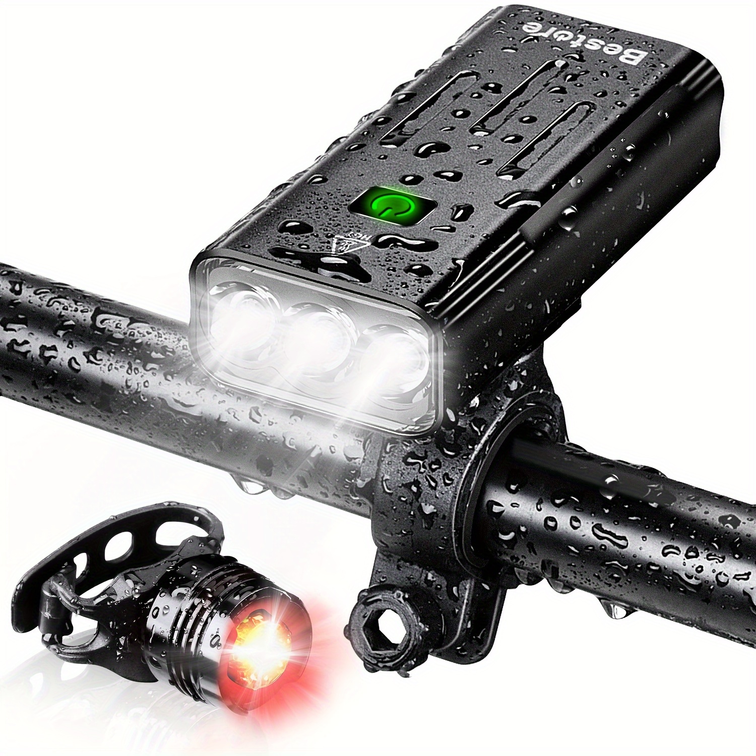 TEMU Bike Light, Usb Rechargeable, Long-lasting, Powerful, High Brightness, Bright, Led Front, Automatic, Auto Light, Sensor Light, Easy, Road Bike,