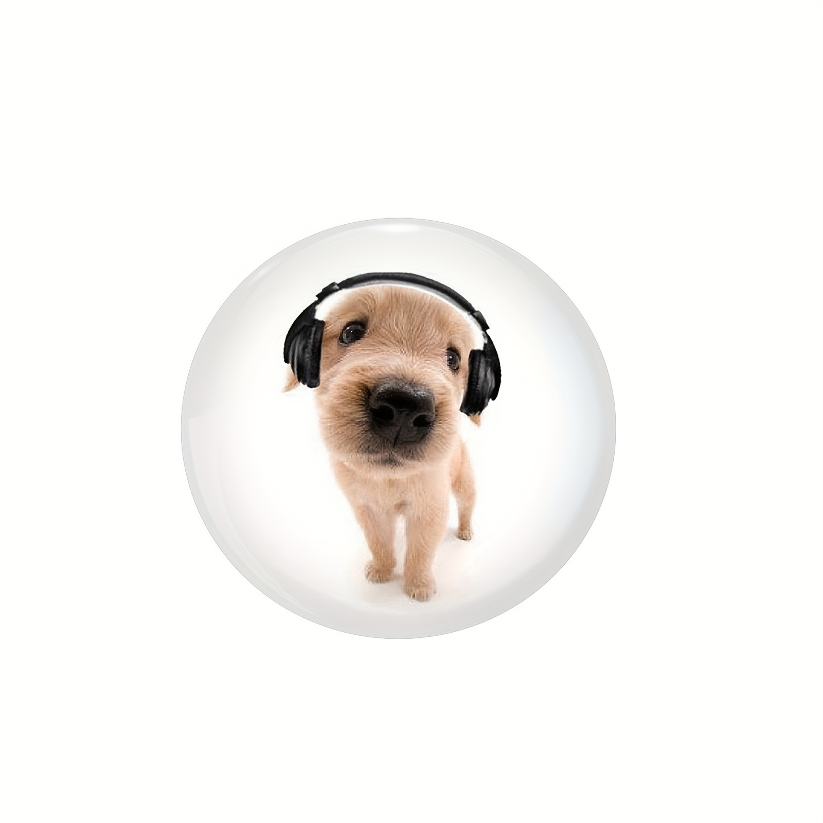 

Funny Puppy With Headphones Brooch Pin - Perfect Gift , & Teachers