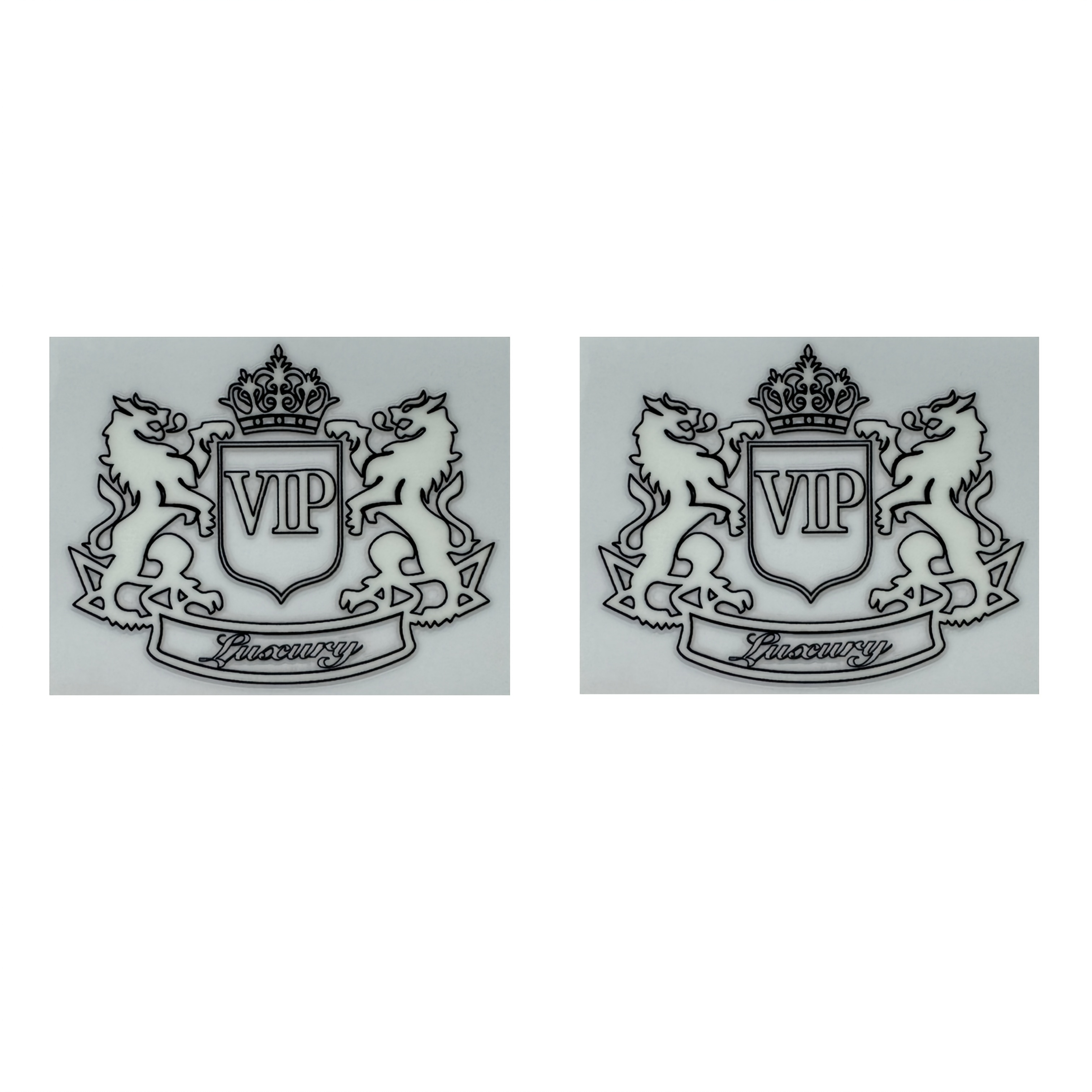 2pcs Car Stickers Vip Automotive Badge Emblem Decals - Durable Exterior Additions For All Vehicles