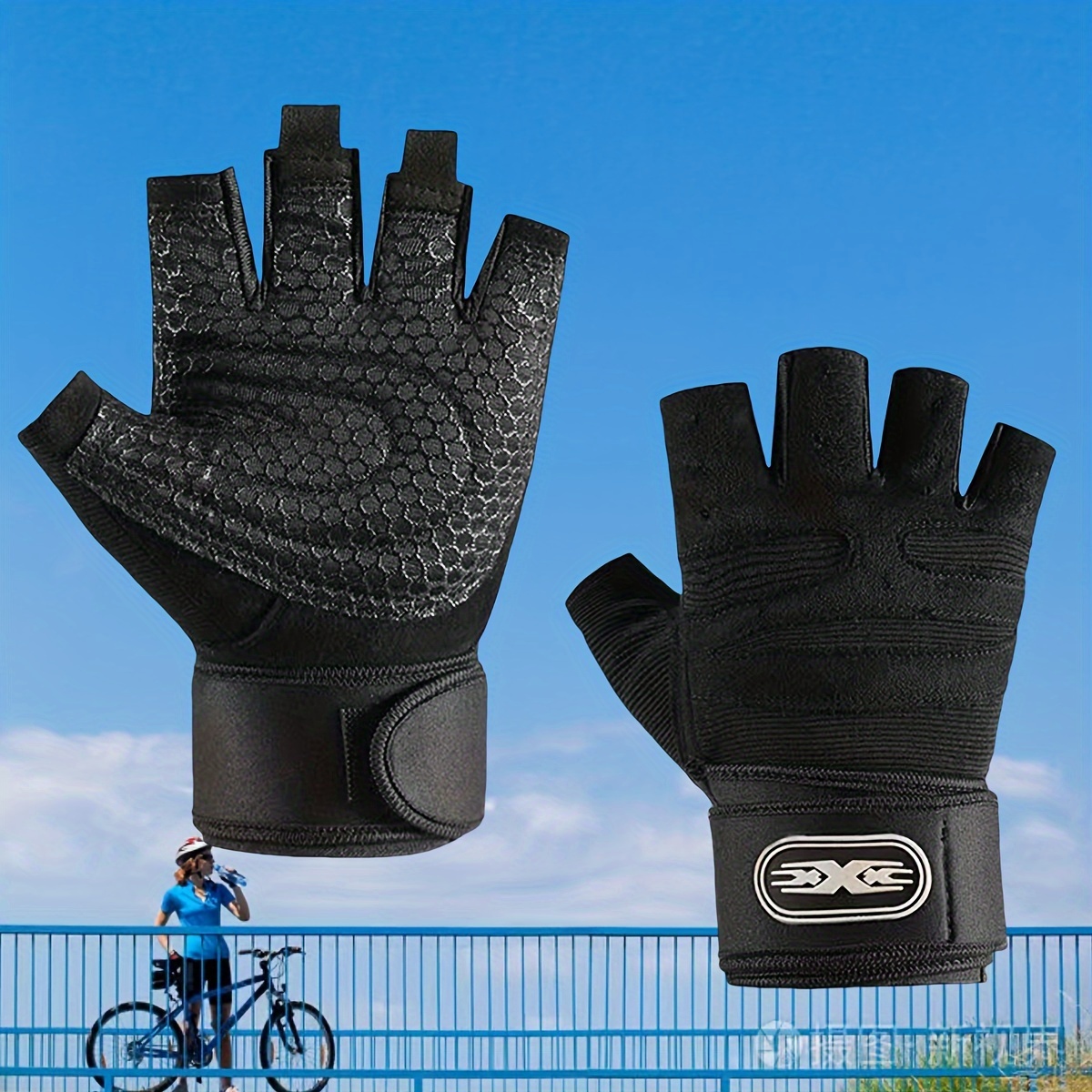 

Unisex Gloves Extended Wrist , , , -callous Half- Cycling Gloves -