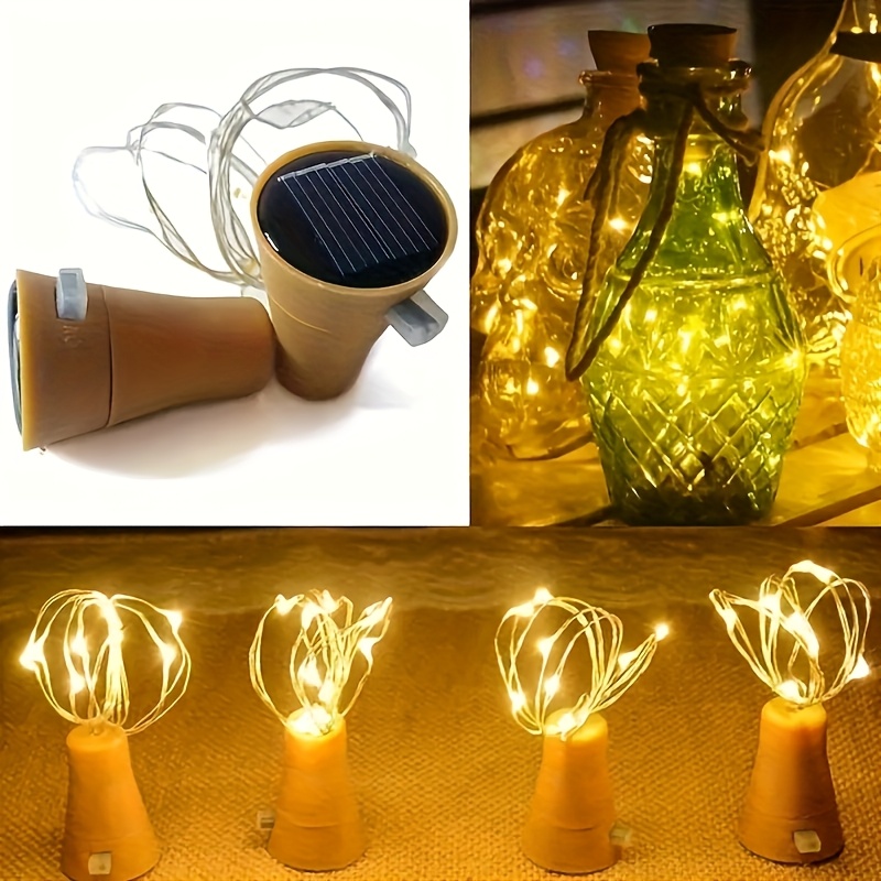 6/10 stück solar flaschenstopper lichter mini solar