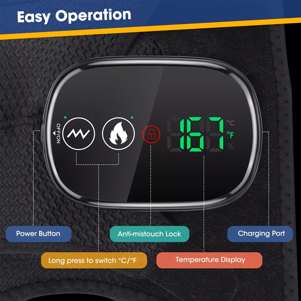 heated shoulder wrap shoulder heating pads massager electric cordless vibration massage heated shoulder braces 3 heating setting Product details 8