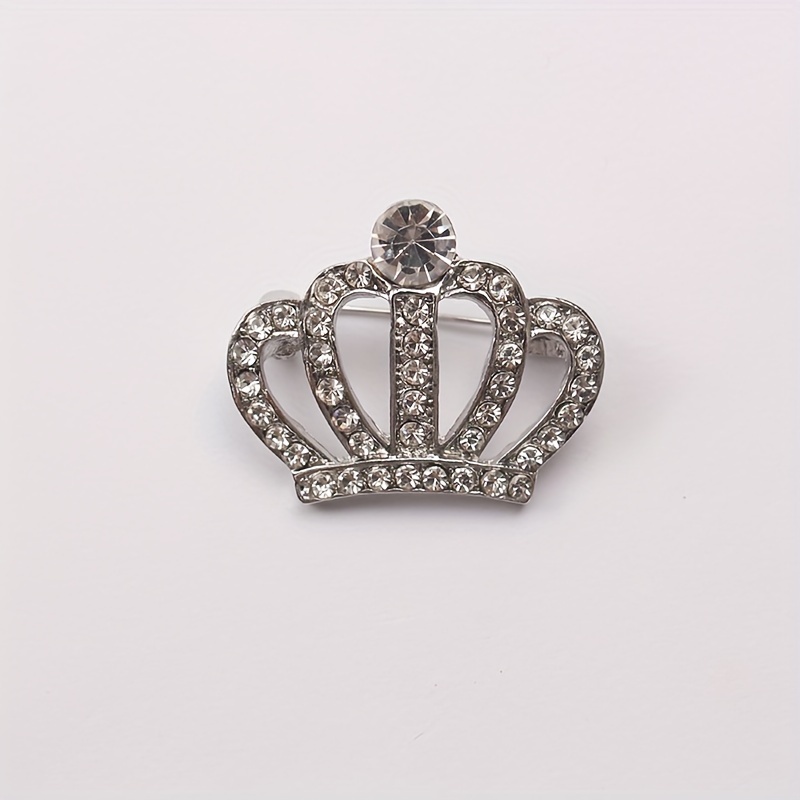 European And Elegant Diamond-studded Crown Brooch, A Pin For Men And Women, Suitable For Suits, Anti-exposure Accessory For Wholesale