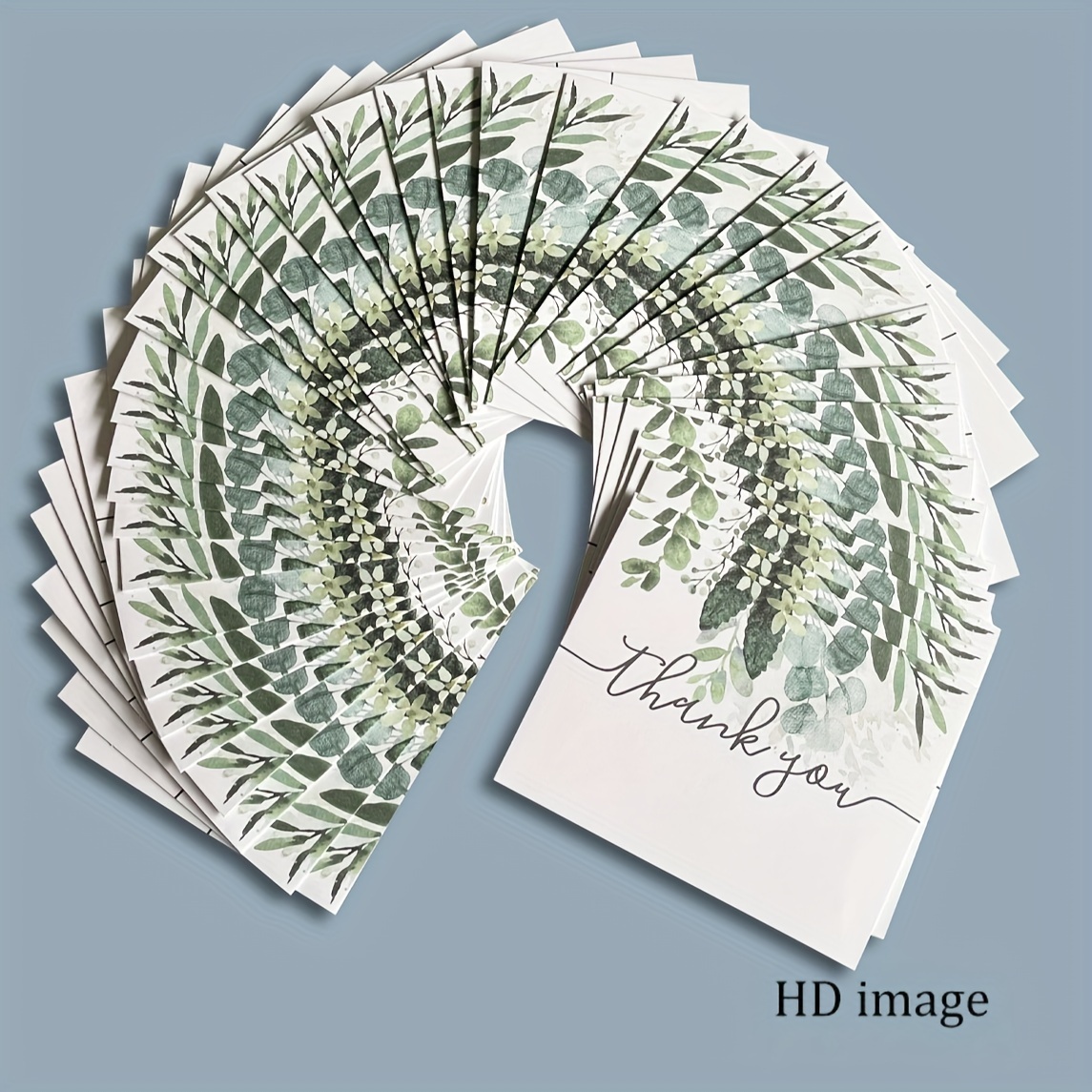 

40-pack Elegant Greenery Thank You Cards With Envelopes For Wedding, Engagement, Valentine's Day, Thanksgiving, Baby Shower - No Electricity Needed