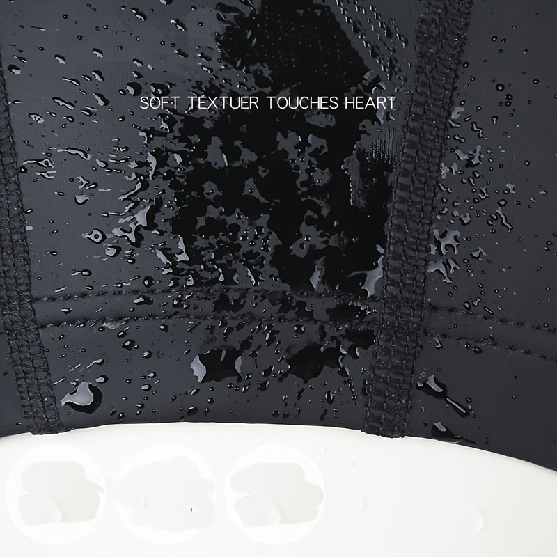 Unisex Waterproof Swimming Cap, Elastic PU Swim Cap Durable Non-Slip Waterproof Long Hair Ear Protection