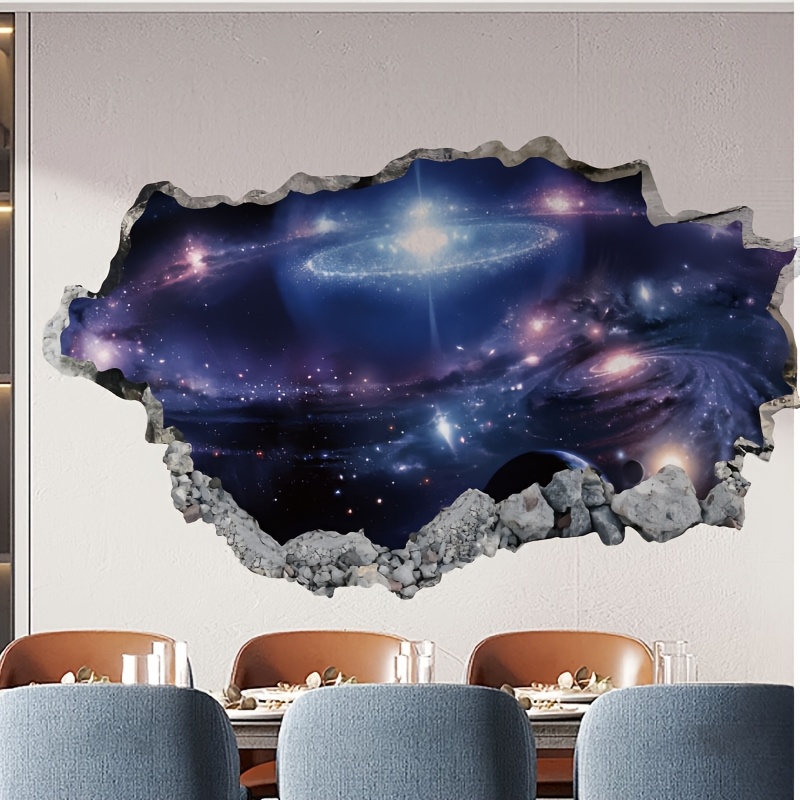 Starry Decal For Bedroom And Living Room, Removable Self-adhesive Pvc Home Wall Decor