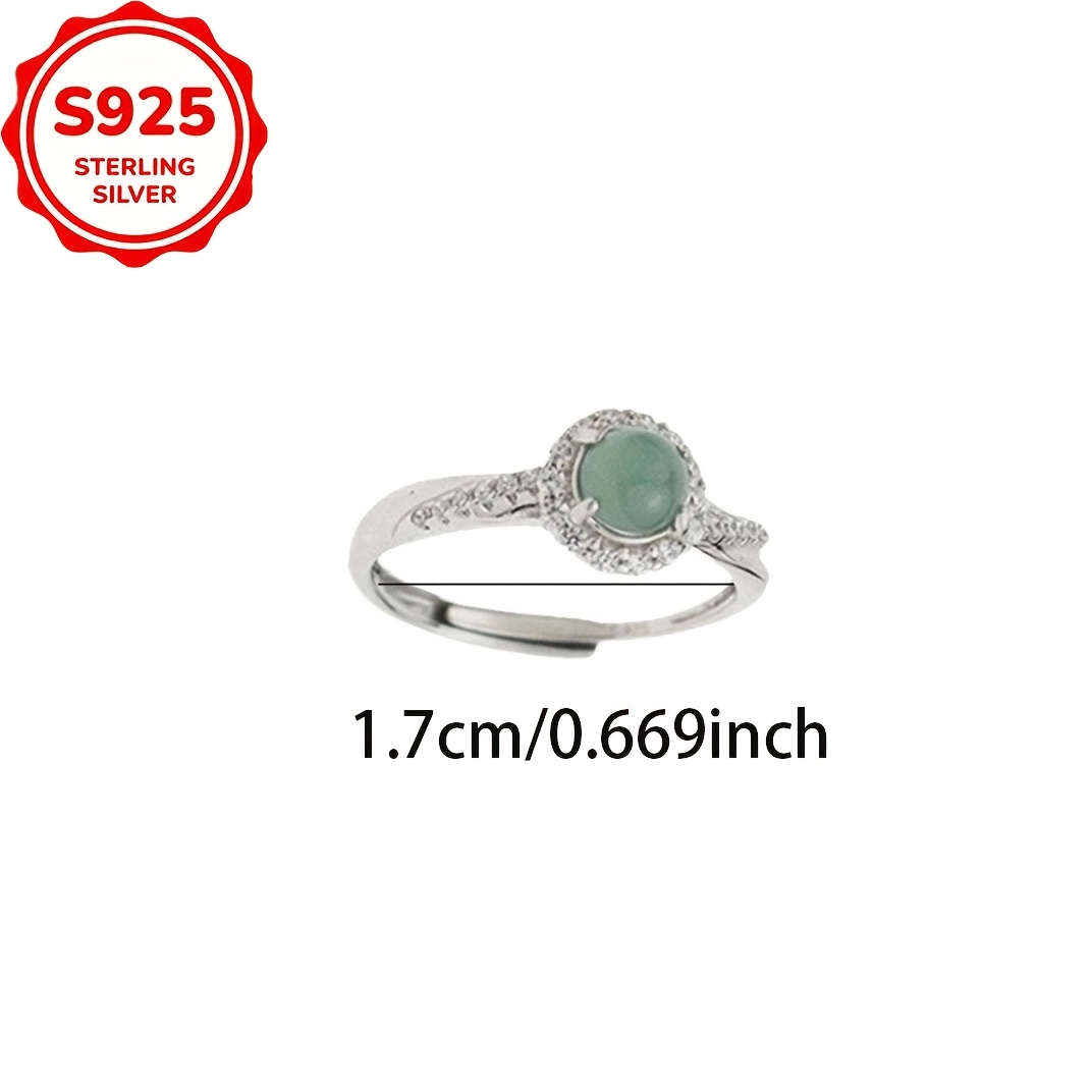 Women's Adjustable Light Blue Zirconia Ring, Elegant Gift