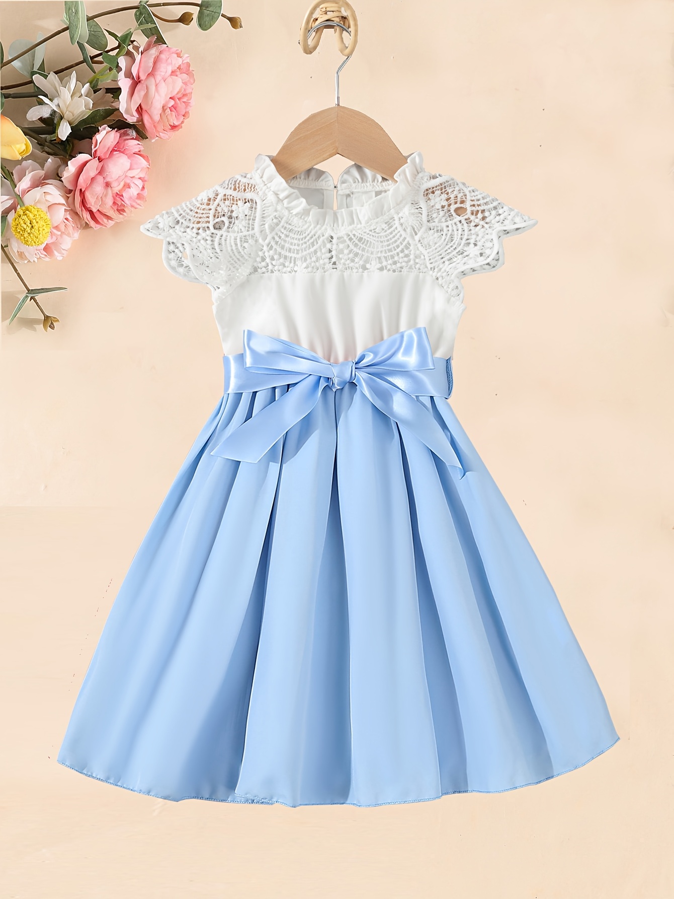 sachin and babi light blue dress Blue toddler dresses main image 0