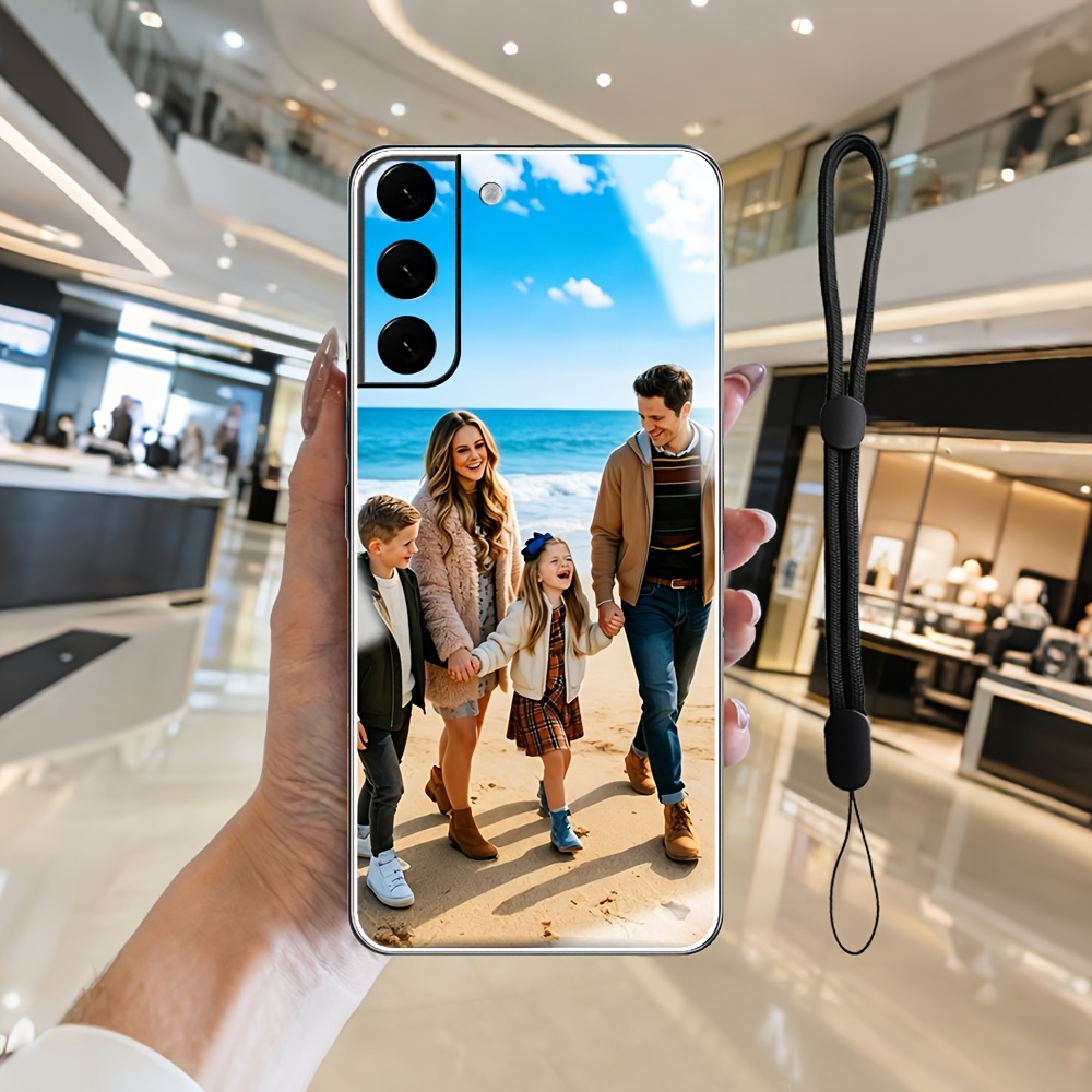 TEMU Phone Case - Adjustable Lanyard Style Mirror Phone Case With Custom Photo For Galaxy S24/s23/s22/s21/s26/s25/s20/ultra/plus/fe/edge/+ Series,