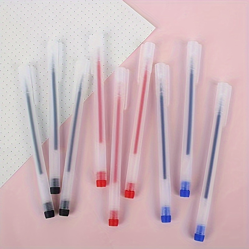 

5/10/20/30/50pcs Business Signature Pen Office Student Exam Pen Plastic Ballpoint Pen, Ballpoint Pen: Great For School, Office, Business And Exam Use!(black, Red, Blue)