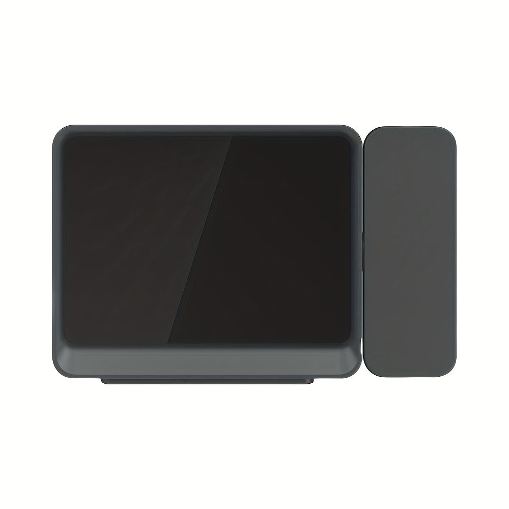 Modern Alarm Clock With Night Light, Dual Alarms, Temperature Display, And Wireless - Usb Powered, Rectangular Design, Ideal For Bedroom Or Office Decor, Clock For Bedroom