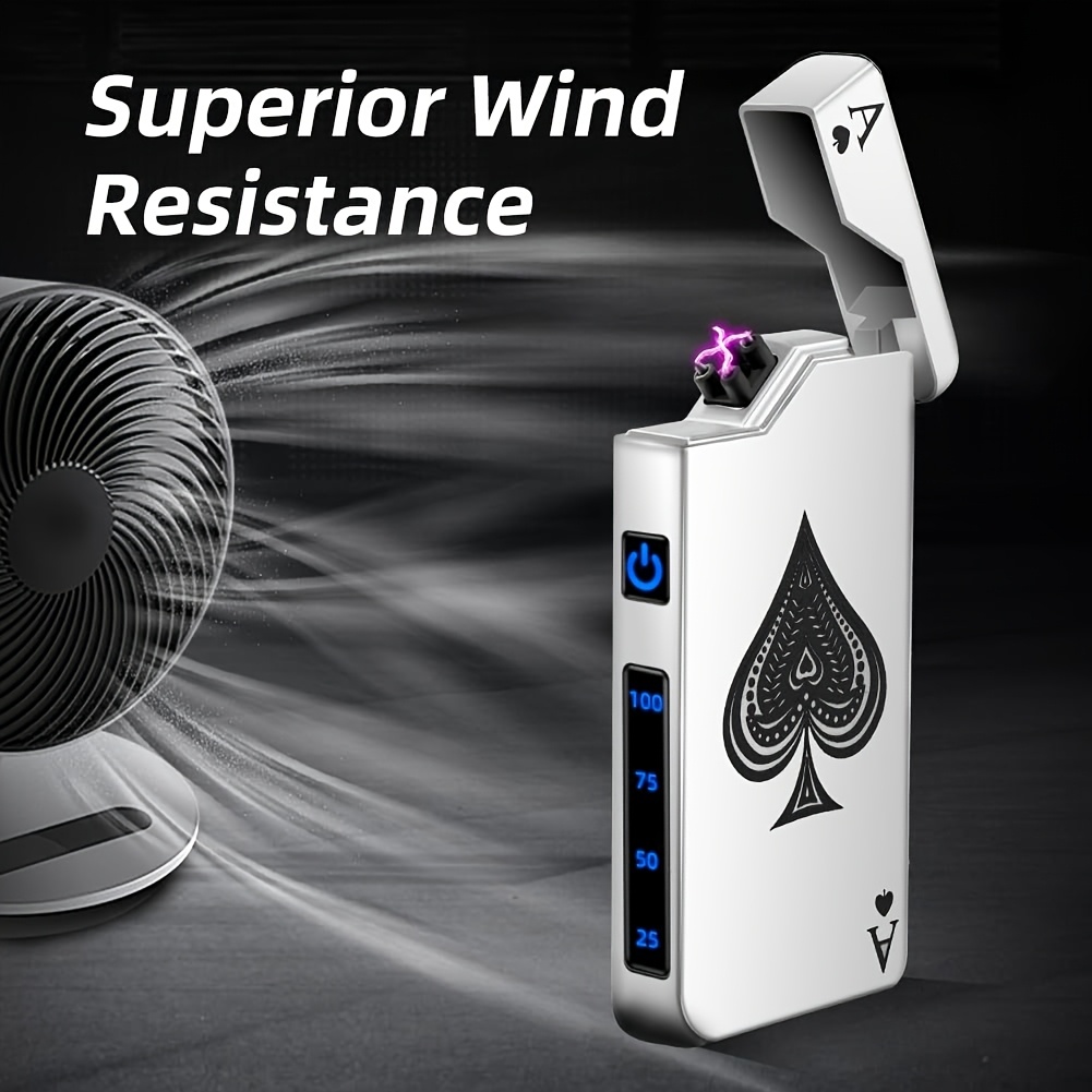 a   ace patterned electronic lighter windproof lighter outdoor lighter home lighter Product details 0
