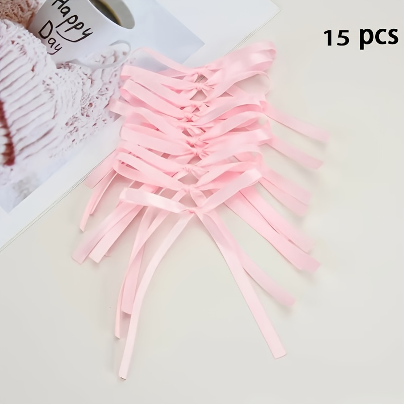 TEMU 15 pezzi di fiocchi di nastro in poliestere multicolore - per confezioni regalo, lavoretti, decorazioni nuziali e composizioni per festive;