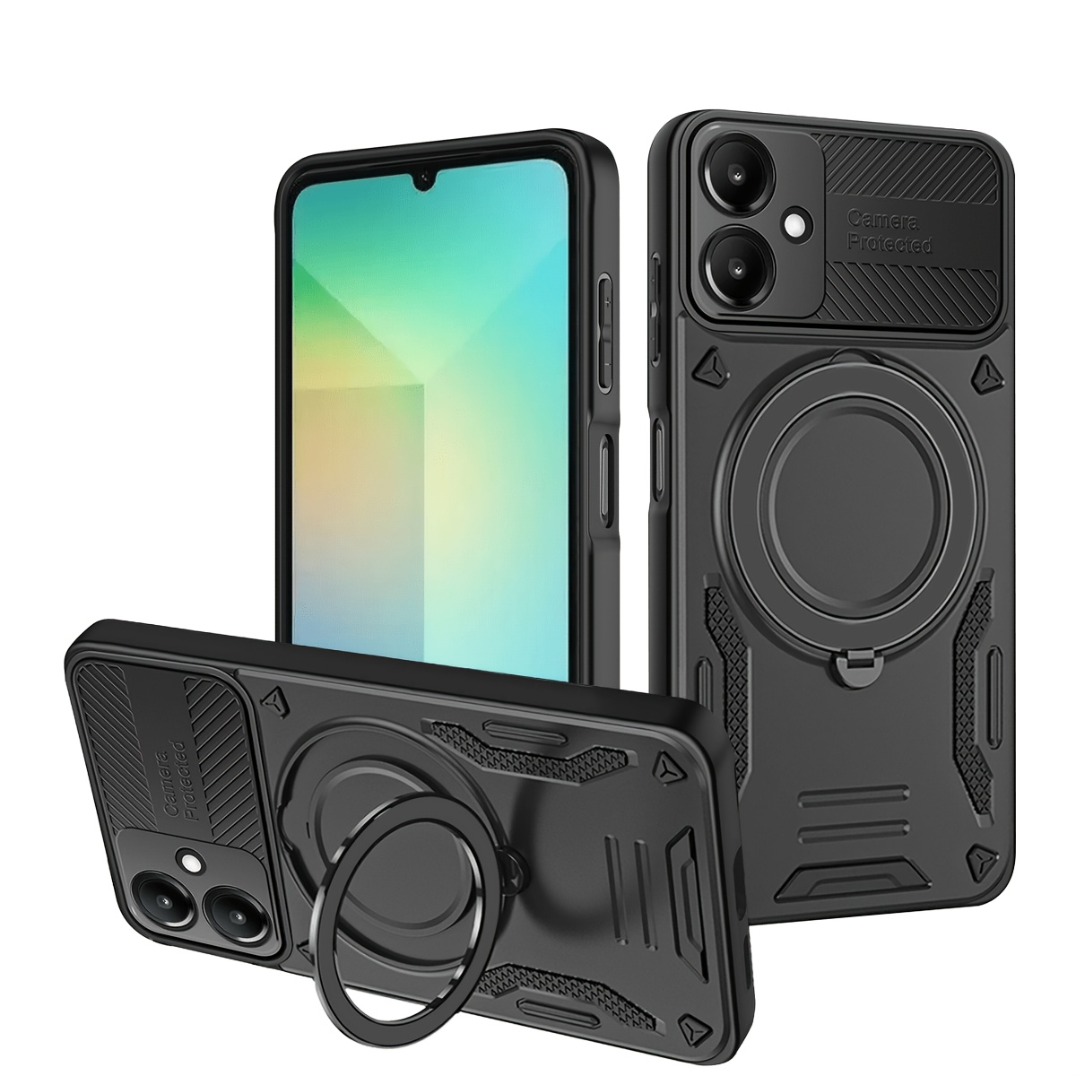 TEMU Phone Case - Suitable For A06 5g Phone Case, With 360 Degree Rotating Stand, Sturdy Protective Cover