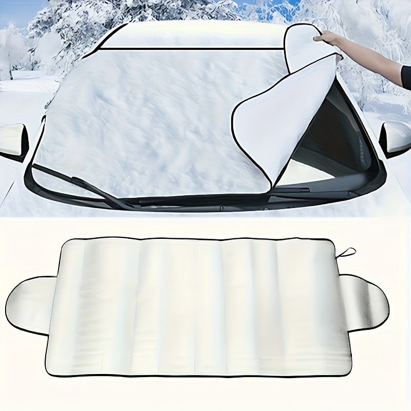TEMU Una cubierta delantera para parabrisas de coche para todo , protector contra nieve, heladas, , polvo, cubierta contra el , protector solar,