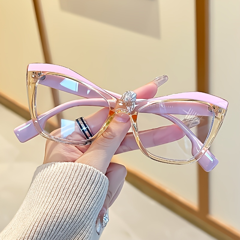 Cat Eye Stylish Transparent Glasses Y2k Transparent Cat Eye