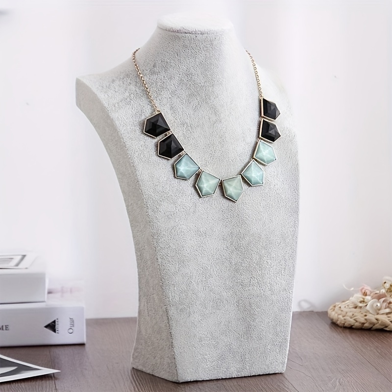 Porte-bijoux / Mannequin De Vitrine Avec Tête - Pour Exposition De Colliers (occasion)