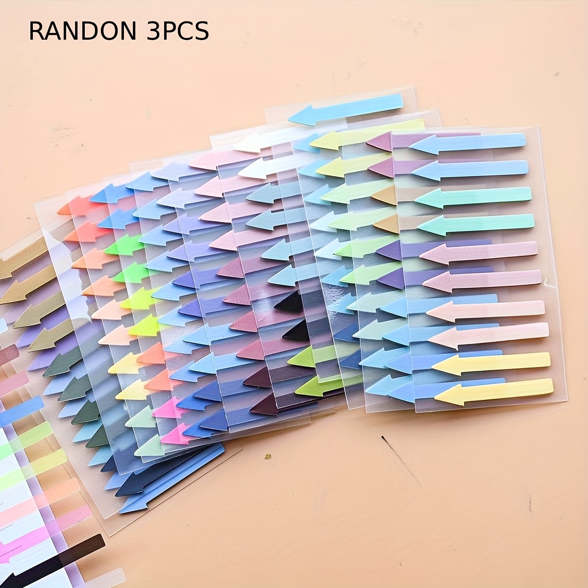 Image of 3 Gradient Color Arrow Index Labels, Suitable For Student Notes, Highlighting, And Note Return