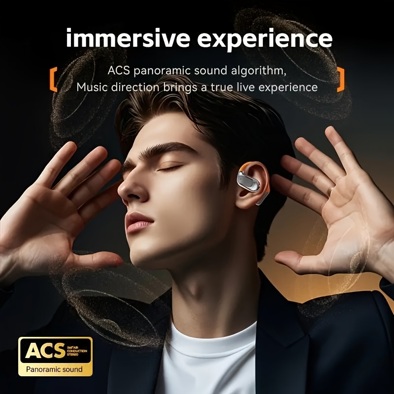 2025 new rotating wireless headphones with power display type c charging port touch operation high fidelity hd   compatible with all smartphones suitable for meetings sports   gaming etc sports earbuds noise canceling earbuds details 4