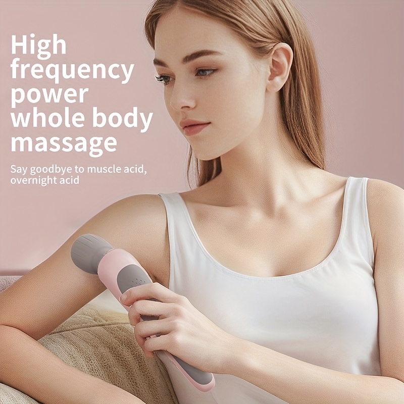 Portable Handheld Massager, USB Rechargeable Relaxation Massage Stick, 5 Adjustable Modes, Suitable for Relaxing The Neck, Back, Legs, And Waist, Perfect for Home, School, Work, And Travel. A Great Holiday Gift for Family, Parents, And Friends. - Image 2