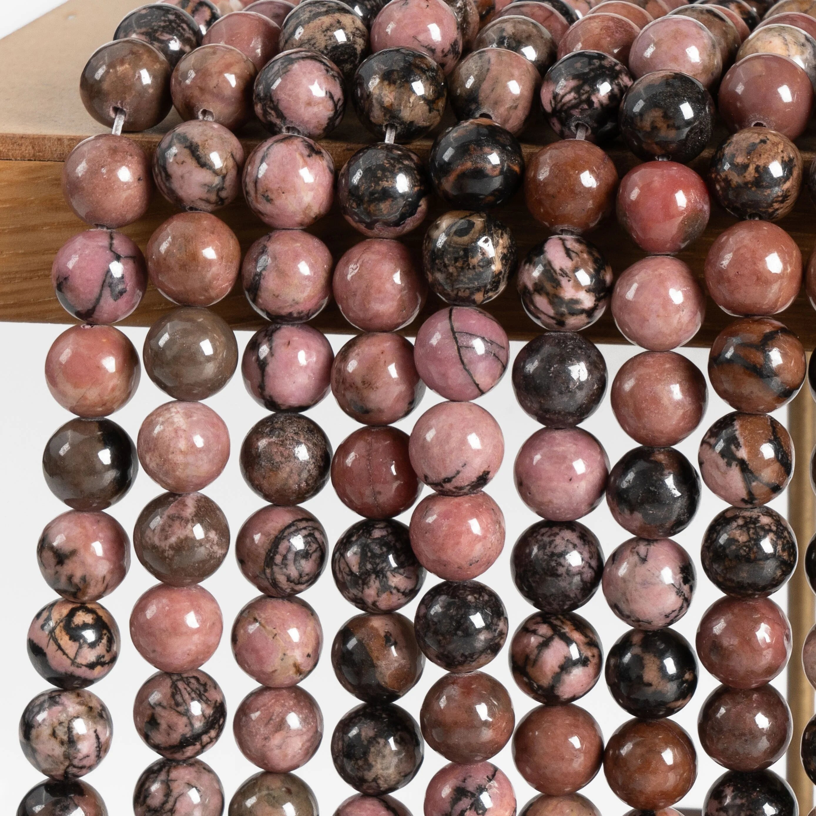 TEMU Perline Sciolte in Venata con Rigatura Naturale per Creazione di Gioielli, Inclusi Braccialetti e Orecchini (4/6/8/10/10mm). Ideali Come Regalo