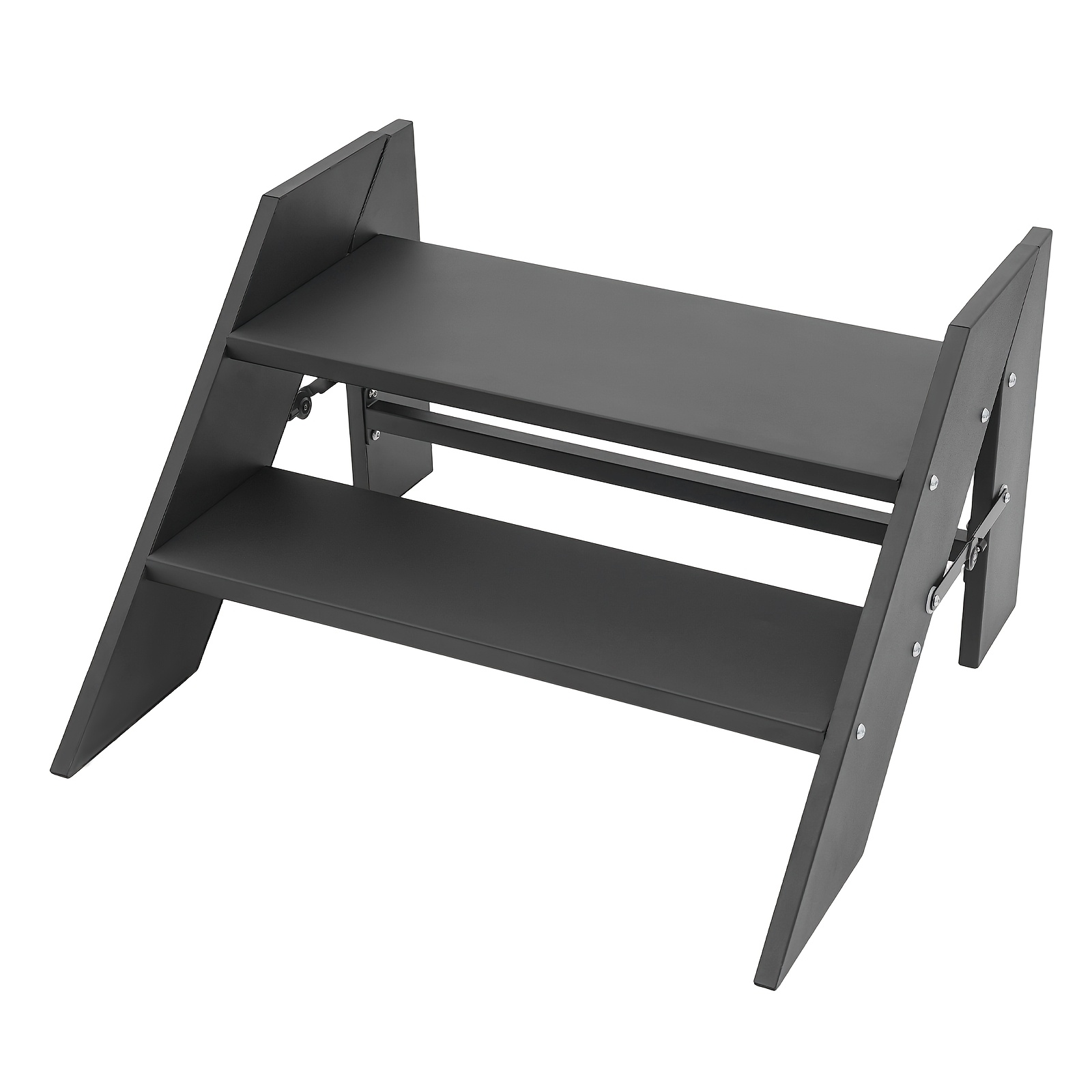 Portable Two-step Ladder Made Of Carbon Steel, Designed For Rv Use, With A Load Capacity Of 330.69