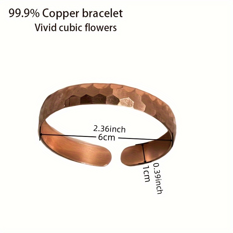 Boho Copper Cuff Bracelet for Casual Wear