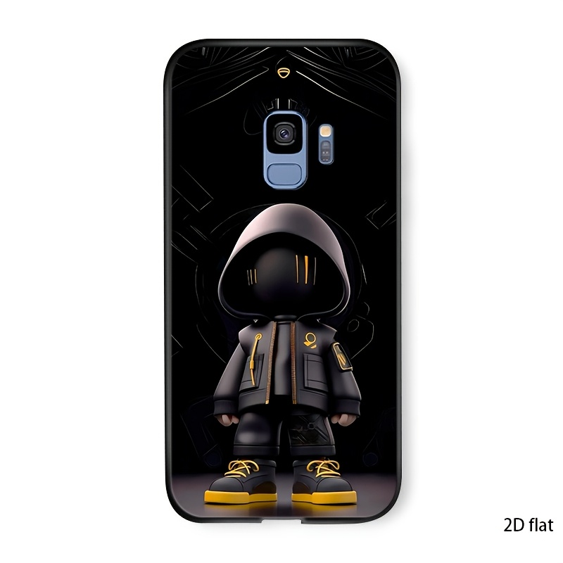 TEMU For S9 Phone Case Hard Case Glass Tempered Cover