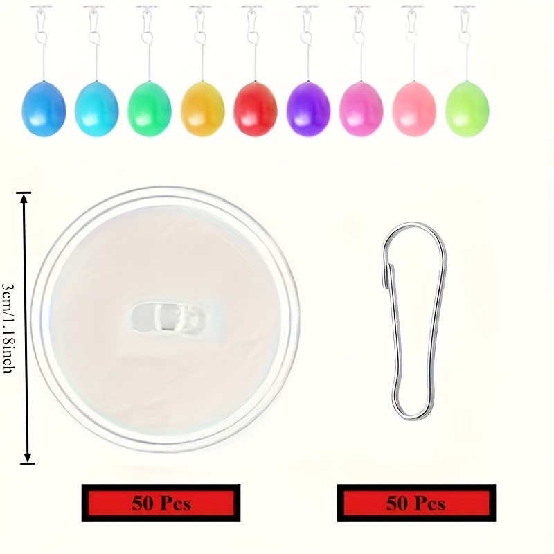 TEMU 100pcs Of 1.18-inch Self-adhesive Ceiling Hooks - Circular Suction Cup Wall Hooks, Suitable For Holiday, Wedding, Birthday Party Decoration And