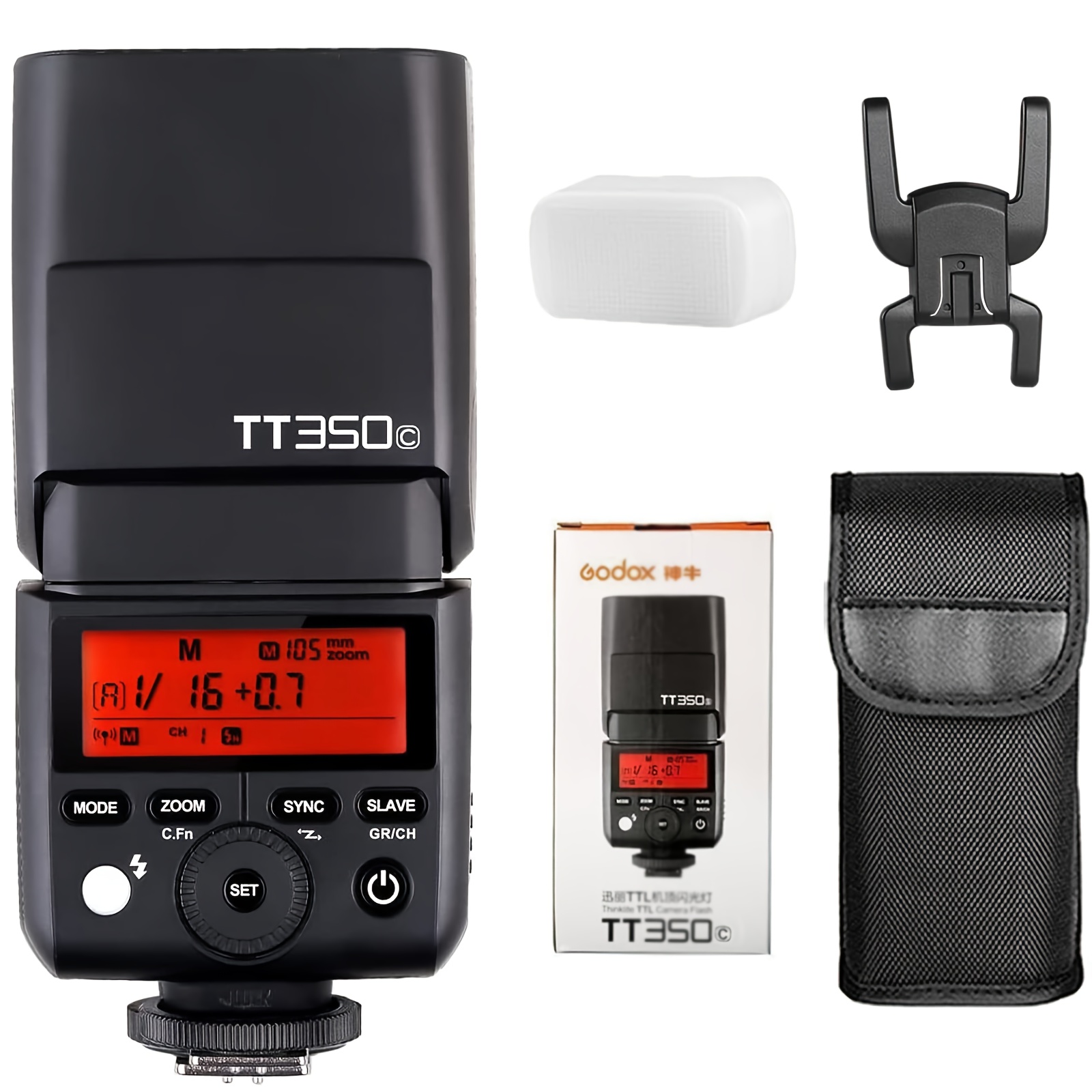  tt350c ttl flash (versione ), wireless gn36 2.4g, tempo di ricarica di 1.5 secondi, sincronizzazione ad velocità di 1/8000 di secondo, regolazione della potenza a 14 , per riprese di matrimoni/ /vlog Dettagli dell'articolo 4