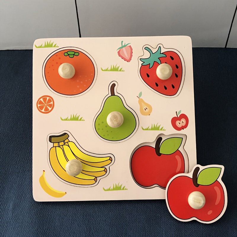 Image of Wooden 3d Puzzle Toy, Multi-themed Wooden Hand-pick Matching Board For Toddlers, Cognitive Learning Geometric Shapes Matching Toy, Hand-eye Coordination Skills, Holidays And Birthday Gifts!