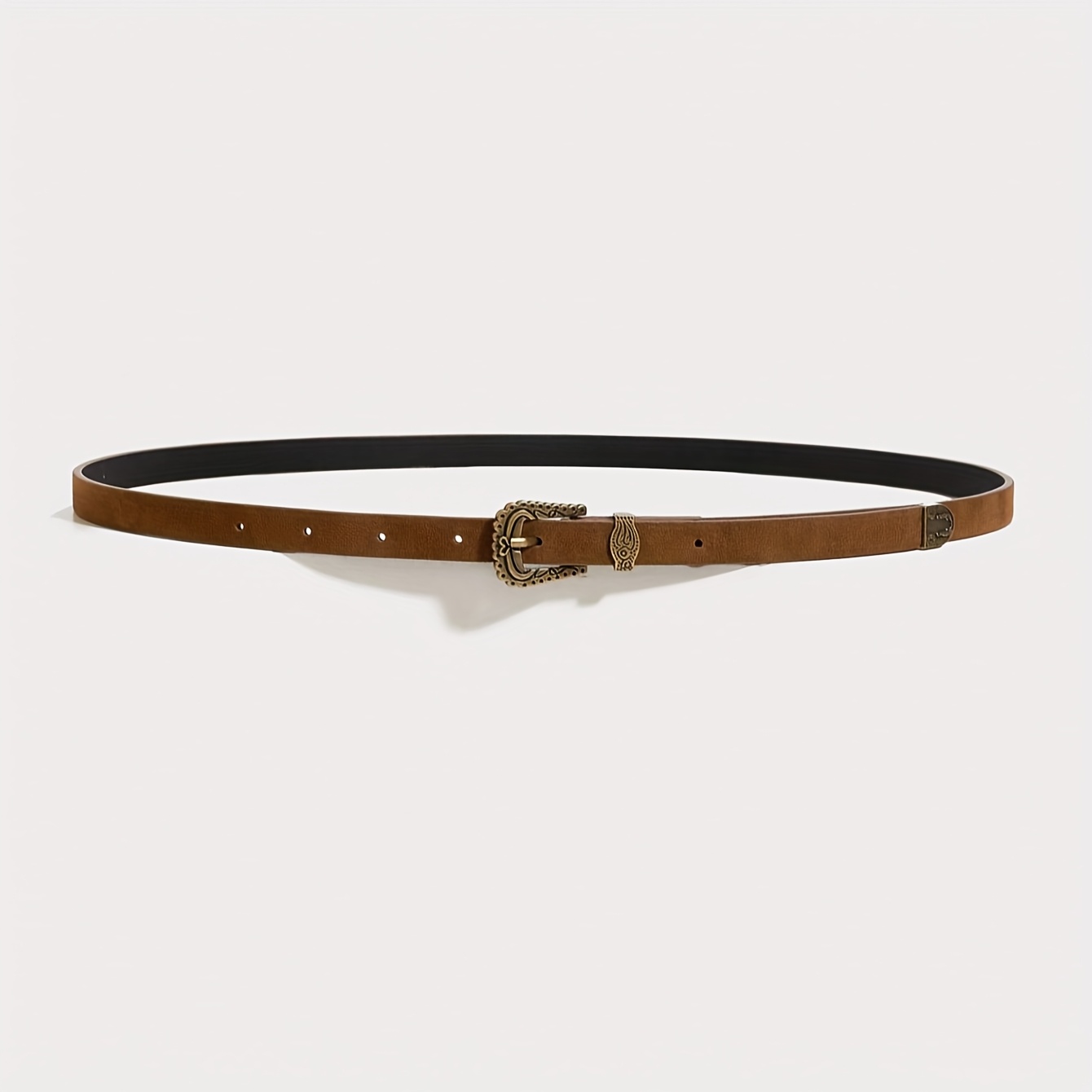 Boho Vintage Western Drop Silver Buckle Women's Belt