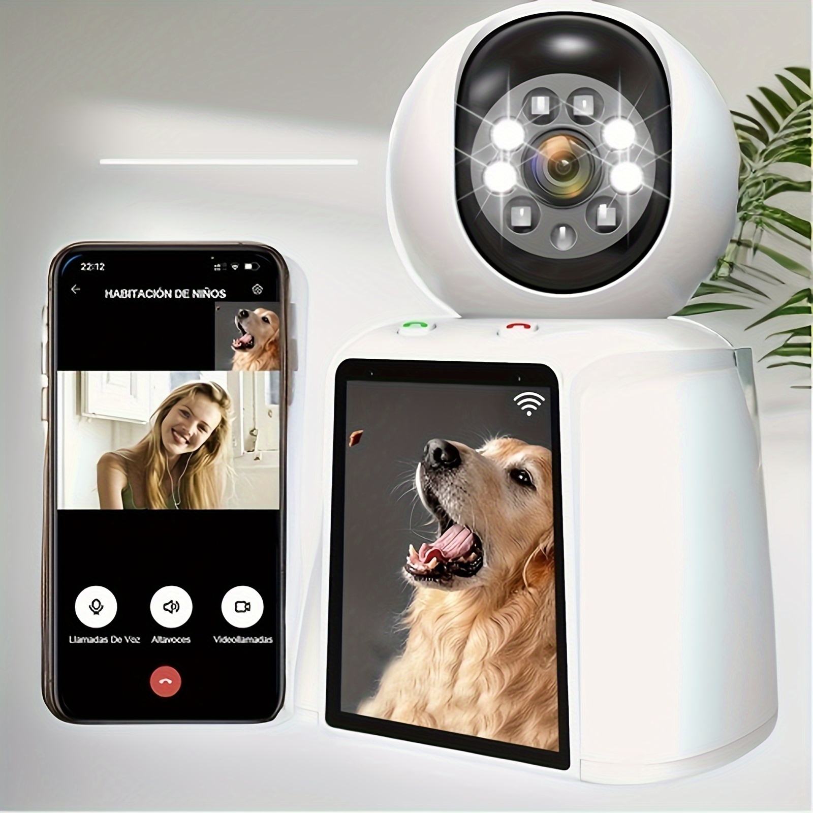 

Xparkin Calling Pet Phone App, 3 Elderly Dog For , Hd 3mp Talking Apartment Wireless Detection