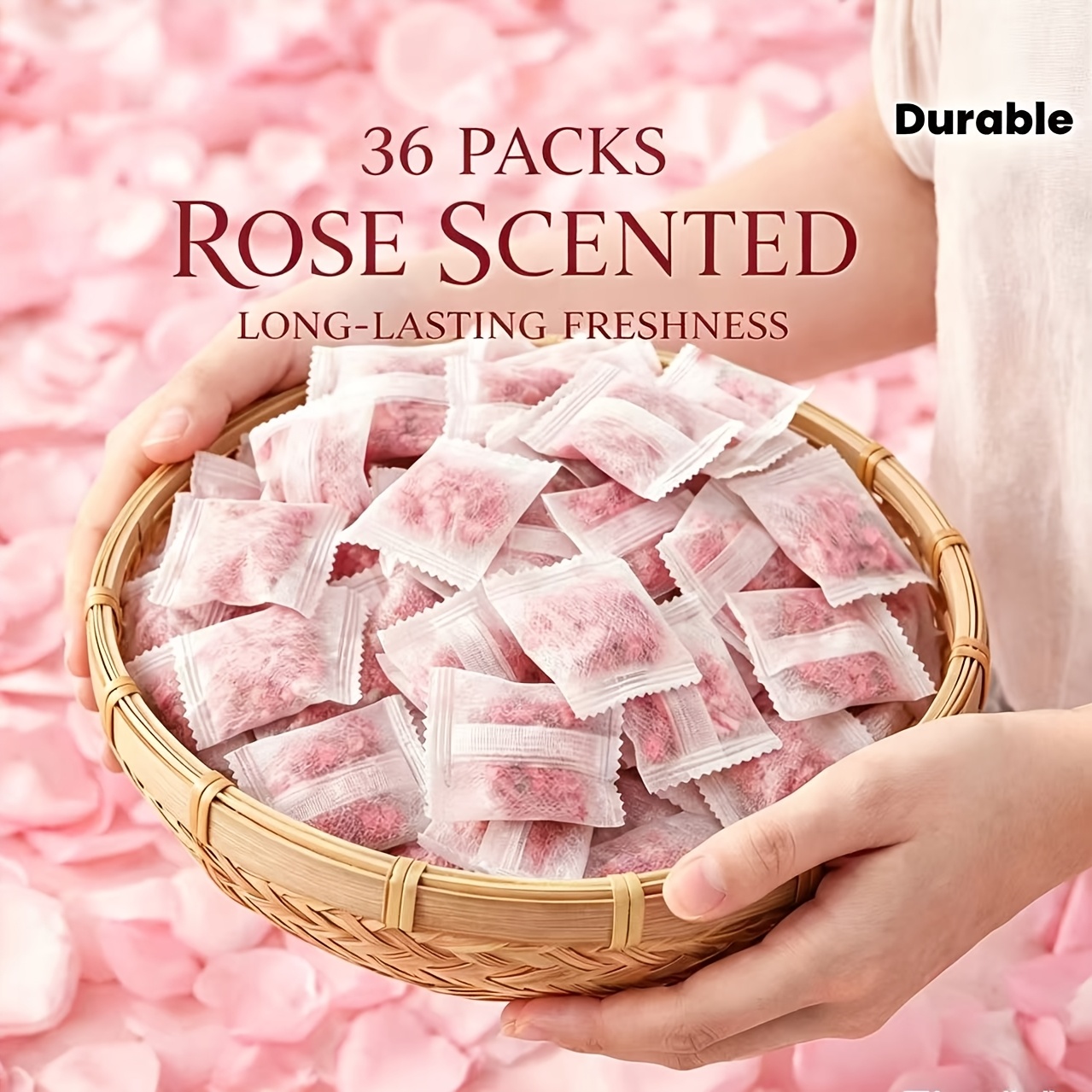 36pcs of long lasting rose scented moisture absorbing bags   the     year round use in your home as well as for   closets and drawers   durable fabric bags serve as moisture absorbers for clothing and home fra