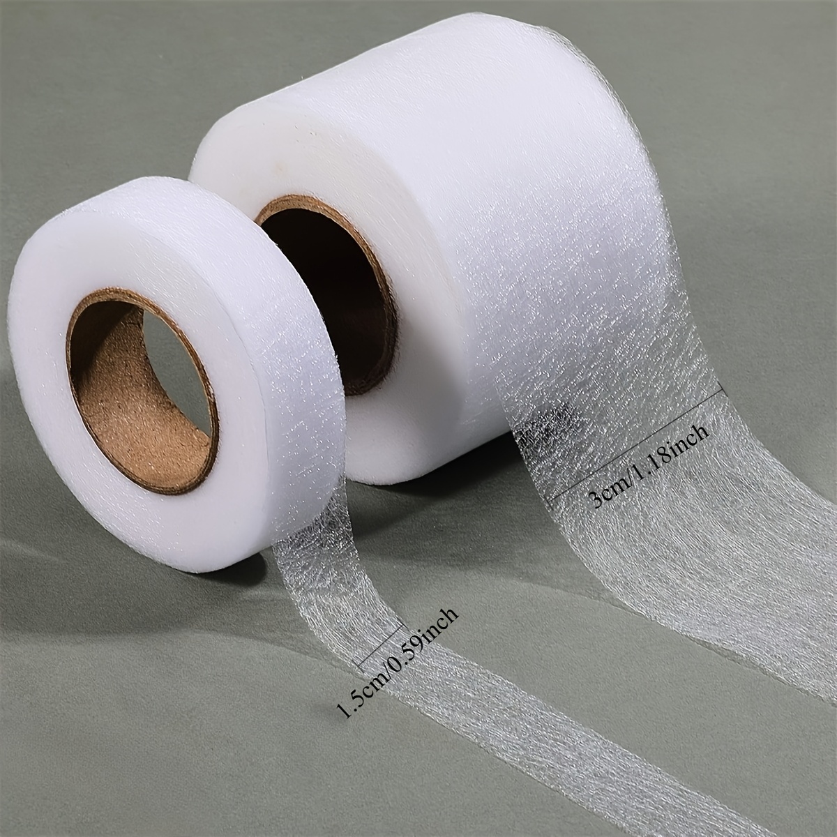 TEMU 2 Rollen Kantendichtungs-Hitzeschweißbänder, 1,5 cm x 50 m und 3,0 cm x 50 m Kantendichtungsband, Hitzeschweißbänder - 150°C Wärmeaktivierung,