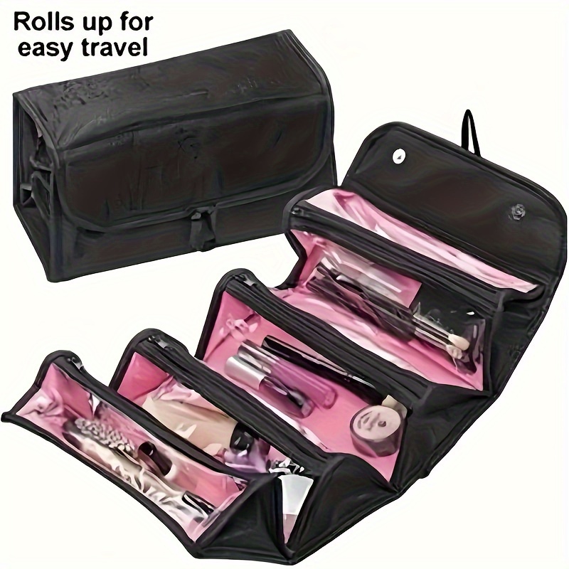 hanging large capacity four layer travel bag toiletry bag jewelry bag makeup bag storage bag details 3